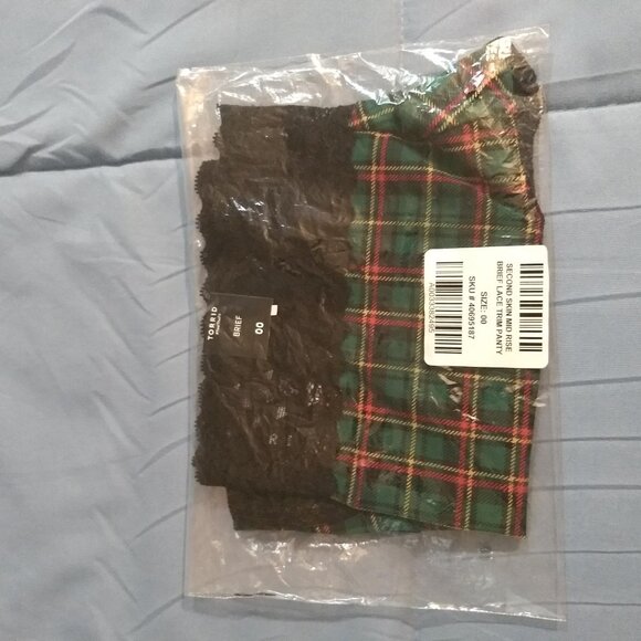 Torrid - Lace Brief Panty - NWT - M 10 - 00 - Plaid - Picture 4 of 5